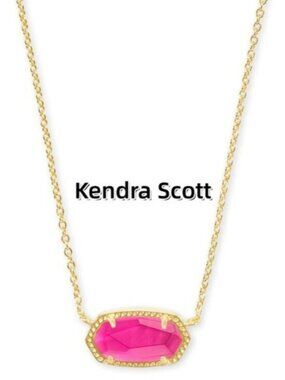 Elisa Gold Pendant Necklace in Dichroic Glass